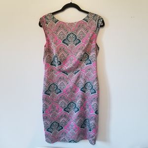 Paisley Satin Sheath Dress from The Limited